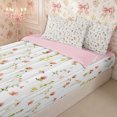 thumbnail image 2 of Manfei Rustic Wildflower Zipper Full Size Comforter Sets with Fitted Sheet and 2 Pillowcases,Cottagecore Blossom Zipper Bedding Set,Reversible, 2 of 7