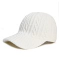 thumbnail image 2 of VONCOS Women Cable Knit Baseball Cap for Women Thick Warm Fall Winter Knitted Hat with Adjustable Strap for Daily Outdoor Use, 2 of 4