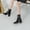 Black, variant on BXJX Womens Ankle Booties, Block Heel Fashion Non Slip Zipper Womens Fall Shose White Size 5.5-9