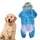 thumbnail image 1 of Fibras acrílicas azul mascota doble capa espesar cuatro pies impermeable impermeable con capucha impermeable para perros gatos, 1 of 8
