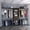 Black + Dark Walnut, variant on Bedroom Dressers, Primavera Armoire, Double Door Cabinets, One Drawer, Metal Rod, Five Shelves -Black / White, Multicolor Bedroom Storage,Particle Board Chests of Drawers