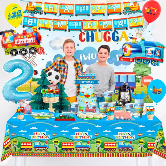 98 pcs Cartoon Party Decorations & Cartoon Party Tableware Set