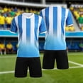 thumbnail image 2 of Soccer Set Summer Vacation Outfits For Boys 2026 With Mesh Shorts Kids Short Sleeve Football T-Shirt Tops Breathable Athletic Training Sports Uniforms 2-13Y Birthday Graduation Gifts, 2 of 5