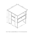 thumbnail image 2 of Mesa auxiliar Furinno Andrey con cajón para papelera, roble francés, gris/negro, 2 of 9