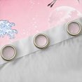 thumbnail image 4 of Manfei Ukiyo-e Crane Black Out Curtains for Girls Women, Fuji Moon Wave Curtains Pack of 2 (42x63 Each), Pink Blue White, 4 of 6