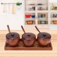thumbnail image 4 of Retro Spice Jar Seasoning Pot Sugar Bowl with Lid Wood Box Kitchen Tool, 4 of 10