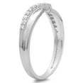 thumbnail image 2 of Dazzlingrock Collection 0.25 Carat (ctw) 14K White Diamond Wedding Stackable Contour Guard Band 1/4 CT, White Gold, Size 9, 2 of 4