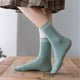 thumbnail image 4 of Calcetines de tripulación para mujer, calcetines de vestir cálidos y transpirables de algodón de punto casual para mujer 6 pares, 4 of 5