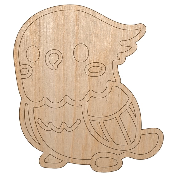 Kawaii Cute Cockatiel Bird Wood Shape Unfinished Piece Cutout Craft DIY Projects - 4.70 Inch Size - 1/8 Inch Thick
