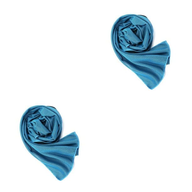 Wosthever Toalla deportiva de microfibra Toalla de cara de hielo de enfriamiento rápido Toallas de playa de secado rápido Toallas de 30.0x90.0cm 2piezas