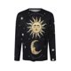 thumbnail image 5 of Hombres manga larga O-cuello impreso moda pulóver camisa casual Tops blusa Pompotops oipoqjl2263, 5 of 9