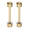 thumbnail image 1 of Uxcell 2pcs Watch Screw Tube Rod 18mm Inner Dia Stainless Steel Watch Strap Pins, Gold Tone, 1 of 5