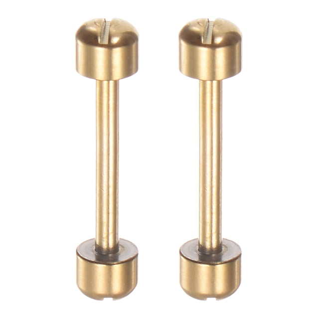 Uxcell 2pcs Watch Screw Tube Rod 18mm Inner Dia Stainless Steel Watch Strap Pins, Gold Tone