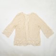 thumbnail image 3 of Yokua Women Long Sleeve Cardigan Hollow Out Crochet Knit Floral Sweater Cover Up Open Front Scalloped Mesh Beach Shrug Coat, 3 of 19