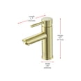 thumbnail image 2 of Elegant Lighting Mia Single Hole Single Handle Bathroom Faucet In Brushed Gold, 2 of 10