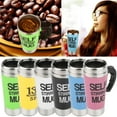 thumbnail image 3 of Unique design Stainless Lazy Self Stirring Mug Auto Mixing Tea Coffee Cup Office Gift YD008, 3 of 3