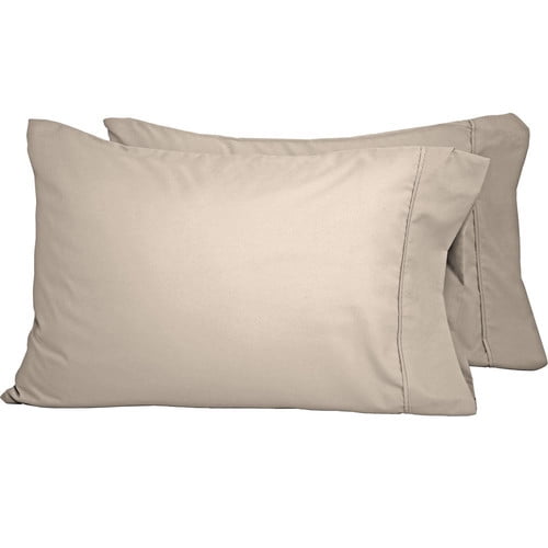 Bare Home Premium UltraSoft Microfiber Solid Pillow Case (Set of 2