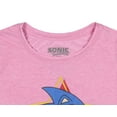 thumbnail image 4 of Sonic The Hedgehog Girls' Classic Sonic Face Kids Video Game T-Shirt, 4 of 6