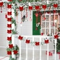 thumbnail image 4 of Christmas Bow Decorations Red Wreaths Bows 24 Pcs 5.5'' Small Christmas Tree Bow Sequin Bow Ties Xmas Decorative Glitter Bows Ornaments Christmas Tree Sequin Bow Tie for Home Party Decor, 4 of 8