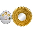 thumbnail image 3 of Espejo de maquilje colgante adornado Decoración de baño Espejos de Oro Zulema Espejo redondo de pared, 3 of 8