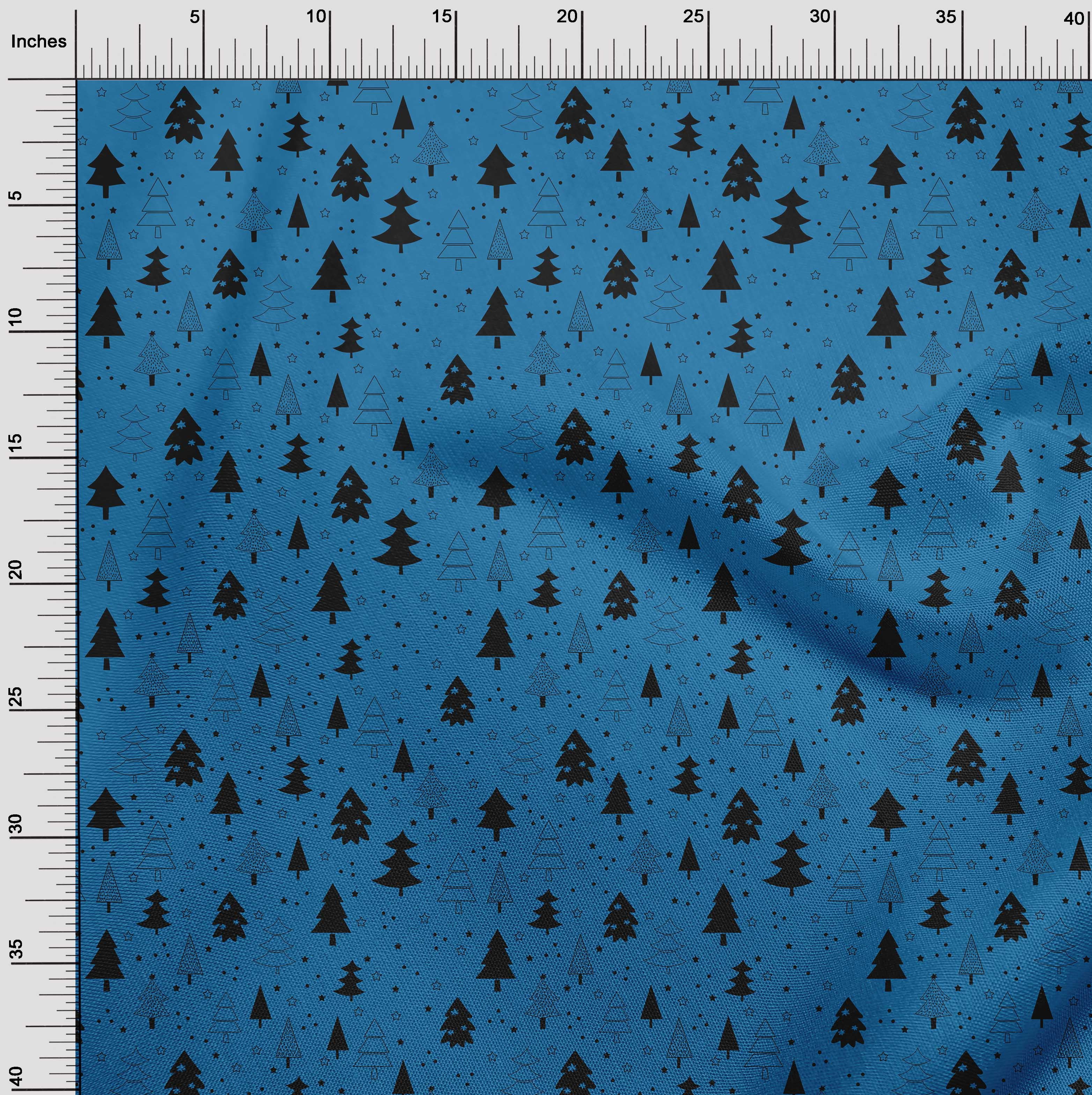 oneOone Velvet Orange Fabric Christmas Tree Quilting Supplies Print Sewing Fabric By The Yard 58 Inch Wide