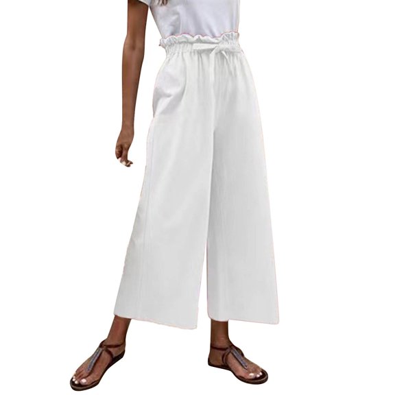 NECHOLOGY Women'S Capris Women's Curvy Fit Gabardine Bootcut Dress Pants White 3X-Large
