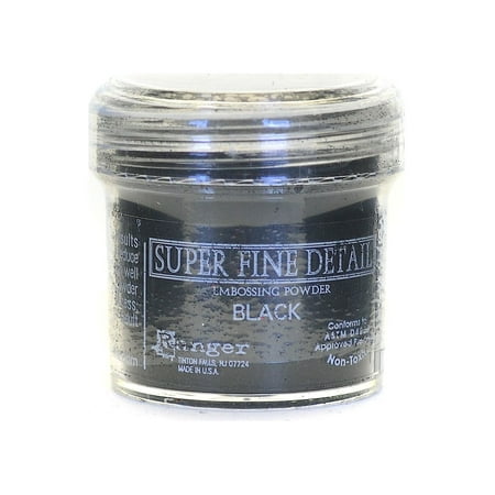 UPC: 0804551956546 | Embossing Powder super fine black  1 oz.  jar (pack of 4)