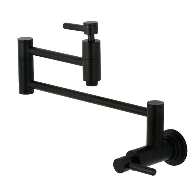 Robinet de Cuisine Mural Moderne - Noir Mat