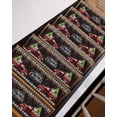 thumbnail image 3 of Merry Christmas Stair Treads for Wooden Steps Indoor Runner Rug Carpet, Xmas Tree Truck Balls Gifts Brown Wood 15 Pieces Peel and Stick Staircase Step Treads Covers Washable Throw Door Mats, 30"x8", 3 of 7