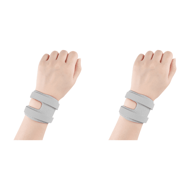 Muñequera Ajustable Correa Soporte Muñeca Antideslizante para Hombres Y Mujeres (gris Izquierdo)