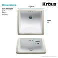 thumbnail image 5 of Kraus KCU-231 Elavo White Ceramic Square Undermount Bathroom Sink, 5 of 5