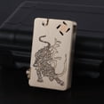thumbnail image 2 of Kerosene lighter, Top Metal Pocket Lighter Daily Use, Sold Without Fuel.,SKU00902-玫瑰金虎, 2 of 13