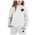 thumbnail image 2 of Byoo Solid Toddler Boy Hoodie Tracksuit Valentine's Day Pocket Hoody Sweatshirt Jogger Pants Sweatsuit Daily Soft Clothing Set, 2 of 5