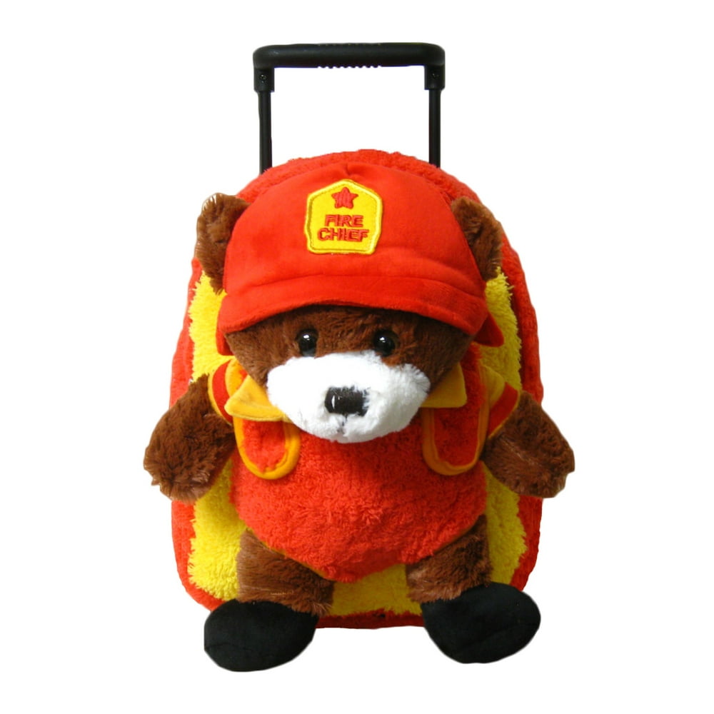 Bathroom and More 2in1 Kids Plush Rolling Suitcase/Backpack with