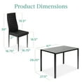thumbnail image 7 of Best Choice Products 5-Piece Kitchen Dining Table Set w/ Glass Tabletop, 4 Faux Leather Chairs - Black, 7 of 7