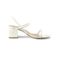 thumbnail image 3 of BLISSFUL STEP Women's Open Toe Ankle Strap Block Heeled Sandals White 8, 3 of 8