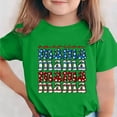 thumbnail image 2 of Zpanxa T-Shirts d'Été pour Filles Imprimé de la Fête de l'Indépendance Col Rond Manches Courtes Haut Polyester Spandex 9-10 Ans, 2 of 6