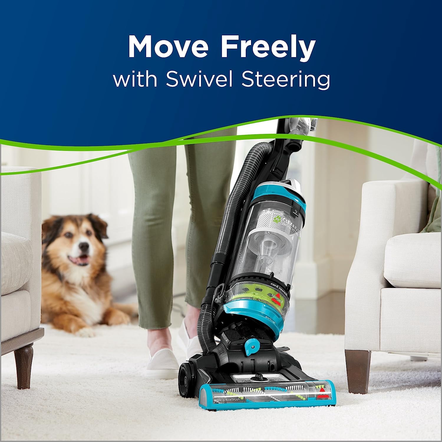 BISSELL CleanView Swivel Rewind Pet 2254 - Vacuum cleaner - upright - bagless