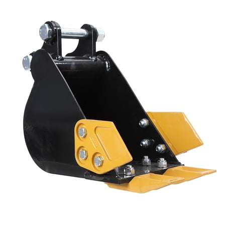 7.87-Inch Narrow Backhoe Bucket for 0.8-1.8 Ton Mini Excavator Manganese Steel Trenching Digging Bucket with Teeth Easy Installation Digger Bucket for Soil Digging & Landscaping