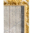 thumbnail image 5 of Unique Loom Rabat Shag Collection Area Rug - Geometric (8' Square Yellow/Ivory), 5 of 7