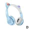 thumbnail image 4 of Bluetooth Headphones Over Ear, Cat Ear Luminous Bluetooth Headset, Cute Cat Ear Bluetooth Headphones with Built-in Mic, Foldable Wireless Headset, for Home Office Cellphone, 4 of 9