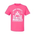 thumbnail image 2 of Dwight Schrute's Gym for Muscles Pop Culture Men's Graphic T-Shirt, Neon Pink, 5XL, 2 of 3