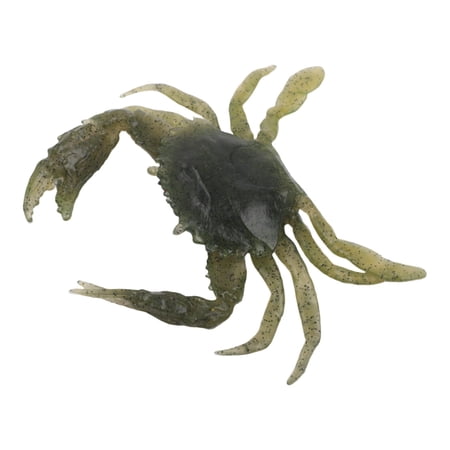 3D Crab Soft Lure 125Mm PVC Artificial Sea Fishing Bait For Beach for KAYAK And Boat Realistic Movement Saltwater Shallow Trolling Offshore Angling Application(Green)