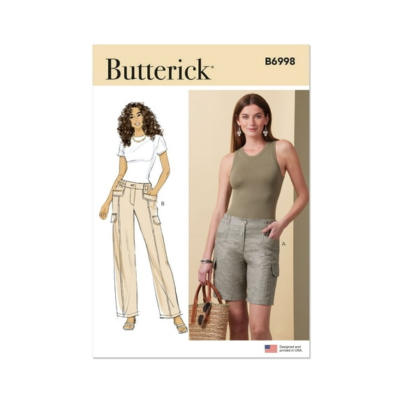 Butterick Sewing Pattern 6998 - Misses' Shorts and Pants, Size: Y5 (18-20-22-24-26)
