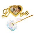 thumbnail image 2 of Rosa Galáctica Chapada En Oro De 24 Quilates, Colorida Rosa Eterna De San Valentín, Regalo De San Valentín Para Novias, Damas Vogacara HA026173-04, 2 of 5