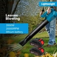 thumbnail image 6 of XEENSO 18V Cordless Leaf Blower with 6 Adjustable Speeds, 5.0Ah Battery & Charger, 460CFM Power, Lightweight Design for Yard Work, Lawn Care, Snow Blowing, and Residential Use, 6 of 8