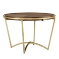 thumbnail image 3 of Weston Home Alannis Natural Finish Dining Table with Gold Metal Base, 3 of 9