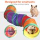 thumbnail image 3 of Tubo de animales pequeños tubo de túnel de conejo poliéster interesante agujeros laterales seguros fácil limpieza plegable para conejillos de indias para cachorros ANGGREK Otros, 3 of 8