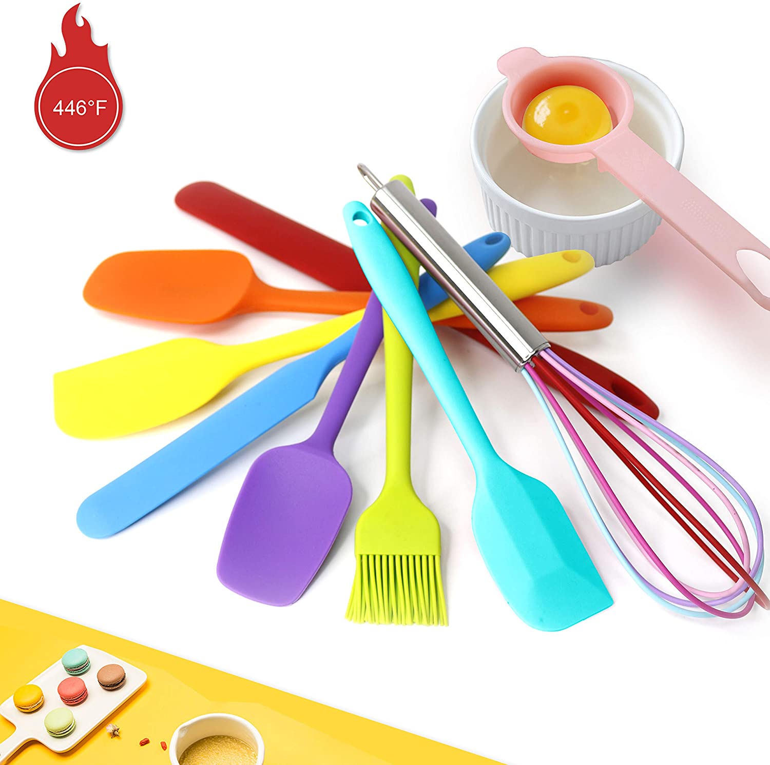 oannao Silicone Spatula Set, 9-Piece Heat Resistant photo 4