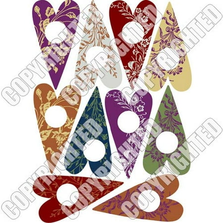Nunn Design Transfer Sheet Floral Hearts For Scrapbook - Fits (Best Floral Tattoo Designs)